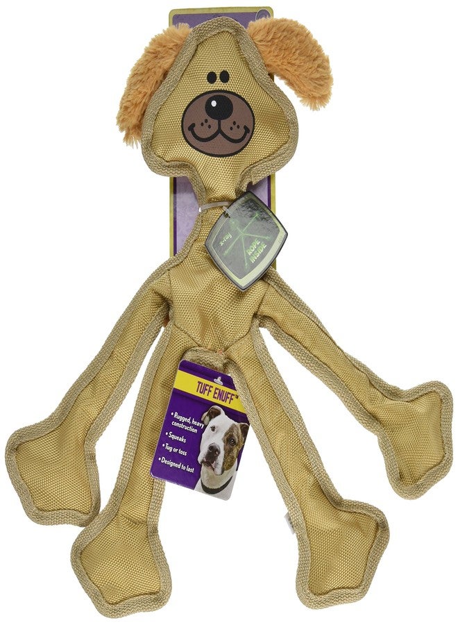Multipet Skele Dog Rope - Nylon Tug of War - Squeaky Toy for All Dogs - Animal Dog Toy for Playing Toss & Fetch (15", Tan) - Image 2